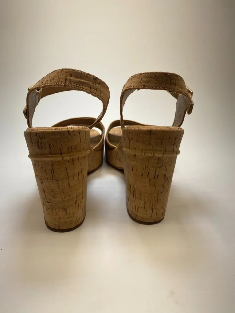 Korks Womens Bardot II Wedge Comfort Natural Cork Sandal Sz  10
